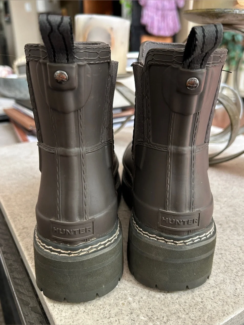 Hunter Women's Refined Stitch Detail Slim Fit Chelsea Boots Sz 6